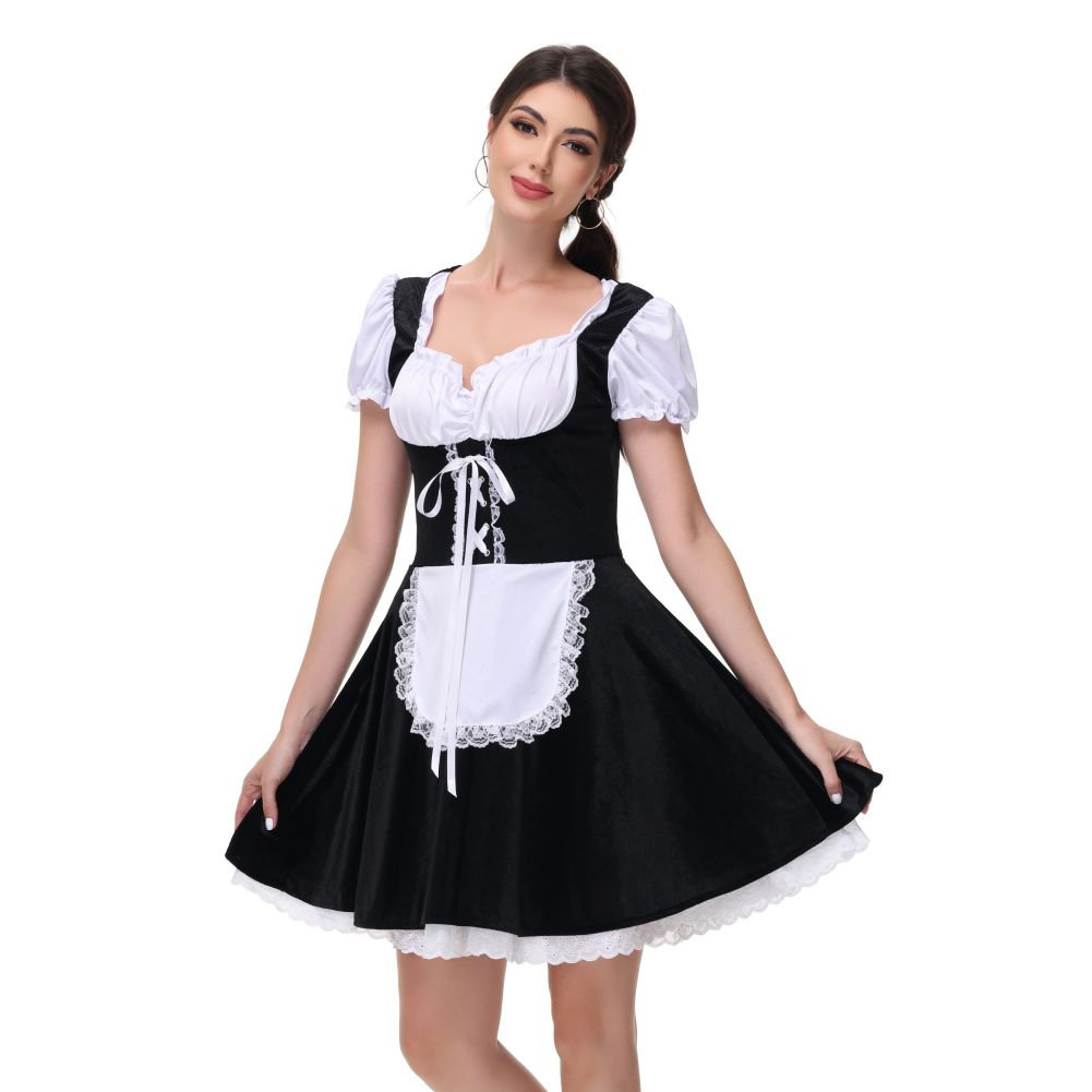 Женские костюмы Октоберфест для баварских платьев Dirndl в клетку